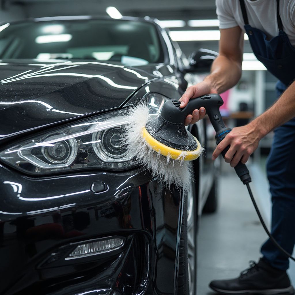 Leštění karoserie luxusního auta