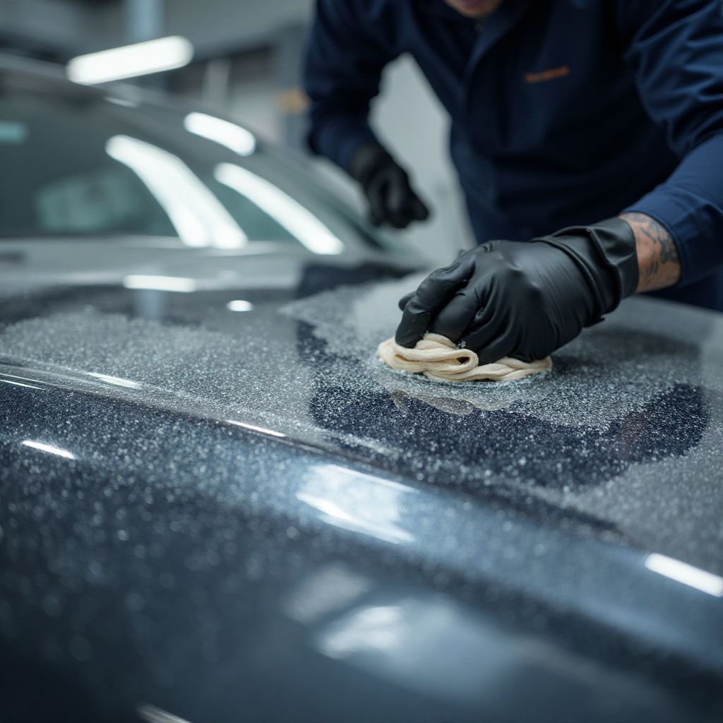 Aplikace keramické ochrany na kapotu