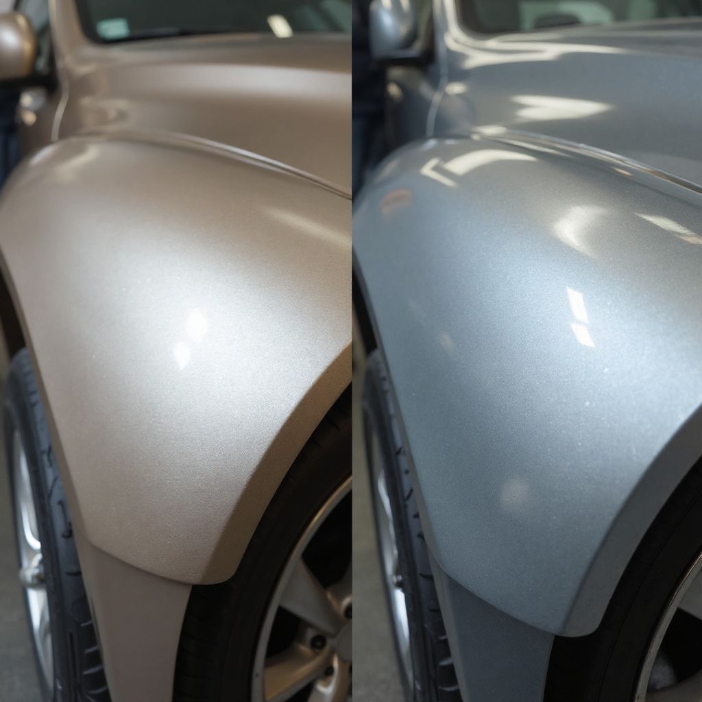 Před a po leštění karoserie