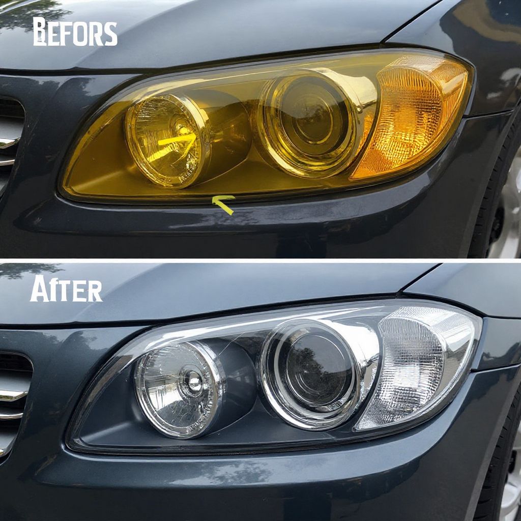 Před a po renovaci světlometů